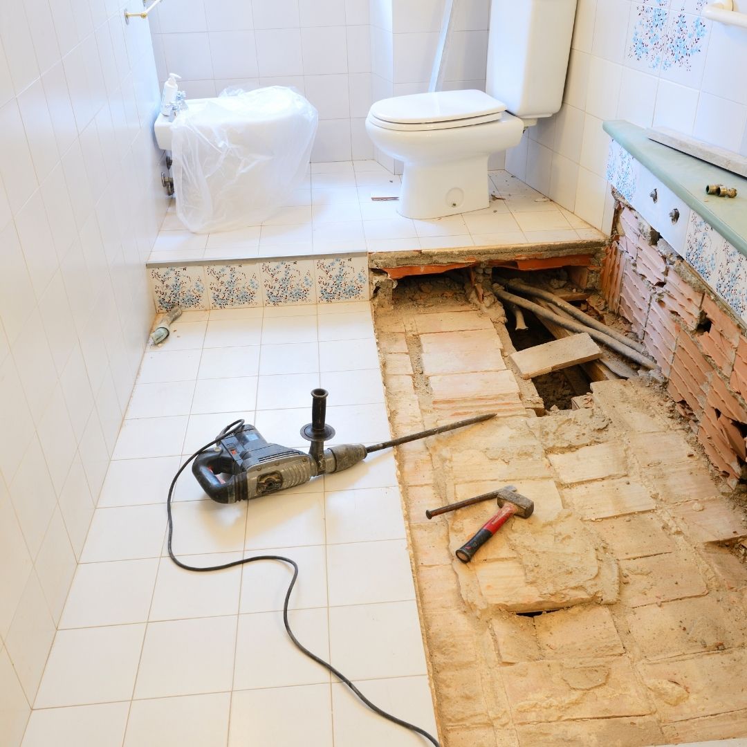 Modern bathroom renovation with custom features